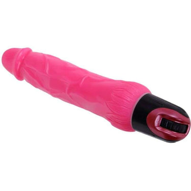 Vibratore Dildo Venato Multispeed in TPR Rosa per Piaceri Intensi